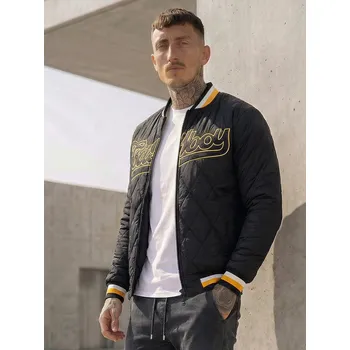 Černá pánská prošívaná přechodová bunda bomber Bolf HSS058 - M