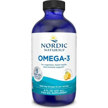 Zdraví Nordic Naturals Omega-3, citrón, 237 ml