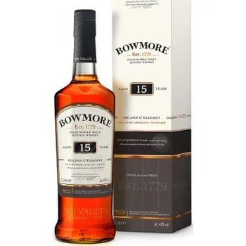 Nápoj Bowmore Golden Elegant 15y 43% 1 l (karton)