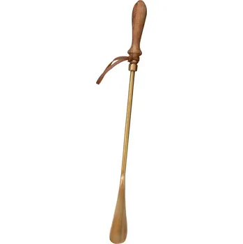Lžíce na botu Mosazná lžíce na boty s dřevěnou rukojetí