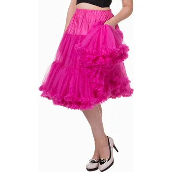 Banned Retro spodnička Lifeforms sytě růžová dlouhá Velikost: M-L