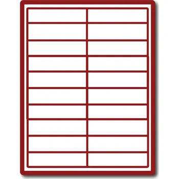 Samolepící etiketa 35 00366 - Print Etiketa A4, 100 mm x 28 mm, Rudá reflexní, Papír, 20 etiket na archu, Balení - 100 ks