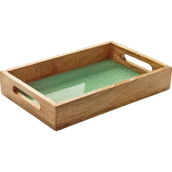 Zassenhaus BRUSH GREEN Servírovací podnos 30,5x20x5,5 cm mangové dřevo