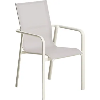 Kave Home Krémová hliníková zahradní židle Canea