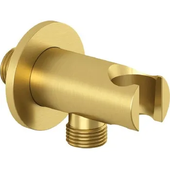 Sprchový držák Kludi A-Qa - Sprchové kolínko s držákem, kartáčované zlato 65567N0-00