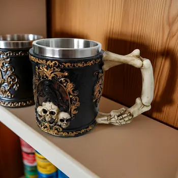 Sklenice Korbel pivo Lebky Kost / Nerez 0,4l