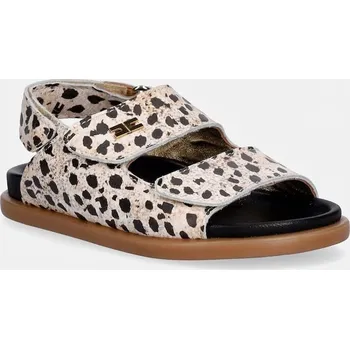 Dívčí sandály Dětské kožené sandály Elisabetta Franchi F1A2.E0555.25.29 béžová 02X, EUR 28