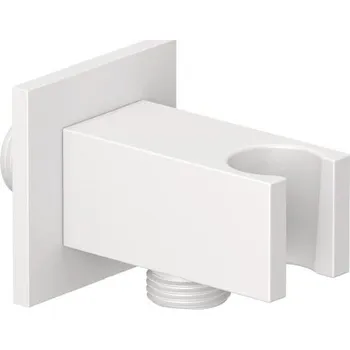 Sprchový držák Kludi A-Qa - Sprchové kolínko s držákem, matná bílá 6556953-00