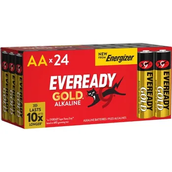 Článková baterie Eveready Gold Alkaline tužkové baterie AA 24 ks zvýhodněné balení