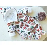 AMÁLKA Zateplená kombinéza, zvířátka v lese Velikost: 74-80