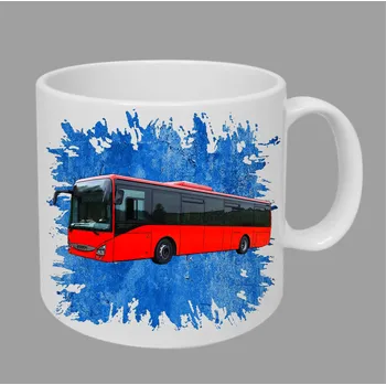 Moon River Iveco Crossway LE Red hrnek s autobusem modrý obsah 330 ml (hrneček autobus)