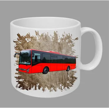 Moon River Iveco Crossway LE Red hrnek s autobusem hnědý obsah 330 ml (hrneček autobus)