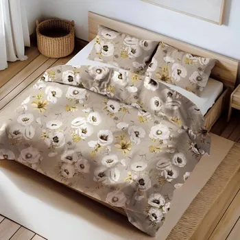 Povlečení Bavlněné povlečení Máky Uzávěr: Zip