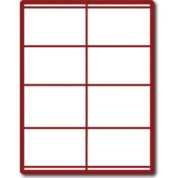 Samolepící etiketa 35 00337 - Print Etiketa A4, 105 mm x 72 mm, Rudá reflexní, Papír, 8 etiket na archu, Balení - 100 ks