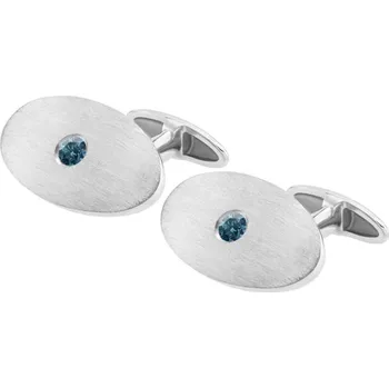 Šperk Zlaté manžetové knoflíčky s modrými diamanty Obert