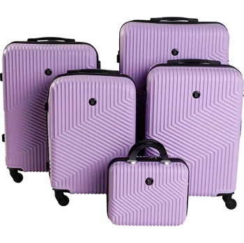 Bertoo Milano Cestovní kufr, světle fialový set 5v1