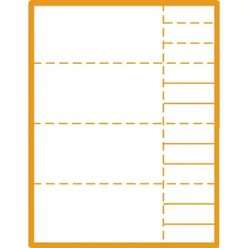 Samolepící etiketa 35 00208 - Print Etiketa A4, 204,5 mm x 74 mm, 4 etikety na archu - Balení 100 ks