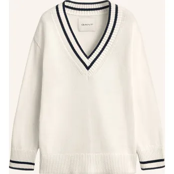 Dámský svetr Gant Dámský Svetr, krémová / tmavě modrá, 44