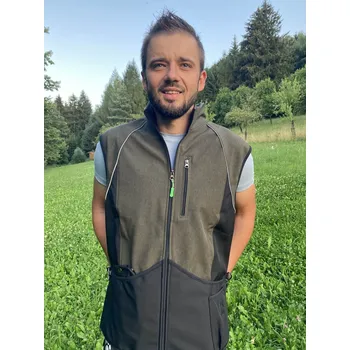 Pánská vesta PÁNSKÁ výcviková vesta KHAKI 4dox VÝPRODEJ - Velikost: S