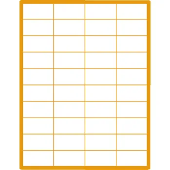 Samolepící etiketa 35 00435 - Print Etiketa A4, 52,5 mm x 29,7 mm, Oranžová reflexní, Papír, 40 etiket na archu, Balení - 100 ks