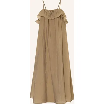Dámské šaty Eleh Dámské Šaty S Volány, světle hnědá, 34