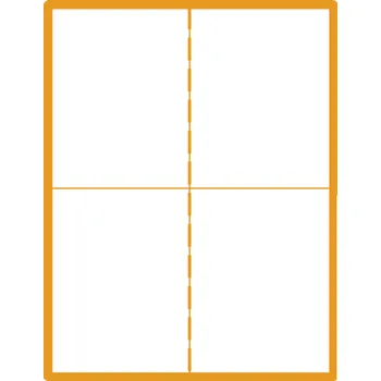 Samolepící etiketa 35 00200 - Print Etiketa A4, 105 mm x 148 mm, 4 etikety na archu + Perforace - Balení 100 ks