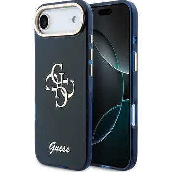 Pouzdro na mobilní telefon Guess IML 4G Script Metal Logo Zadní Kryt pro iPhone Air Blue