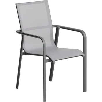 Kave Home Šedá hliníková zahradní židle Canea