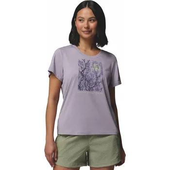 Dámské tričko Columbia Parsons Point SS Scoop Tee W 2164461551 - lavender pearl heather/canopy view XS