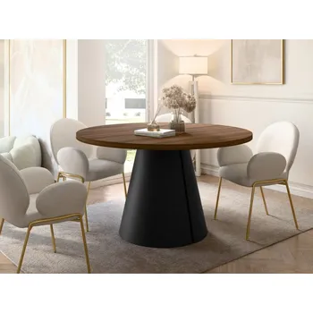 Jídelní stůl Rozkládací jídelní stůl Lasire 100, Barva: černá / ořech franklin tobacco MIRJAN 5903211478314