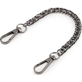 Galanterie Řetízek / ucho na kabelku s karabinou délka 21,5 cm, barva 3 nikl černý