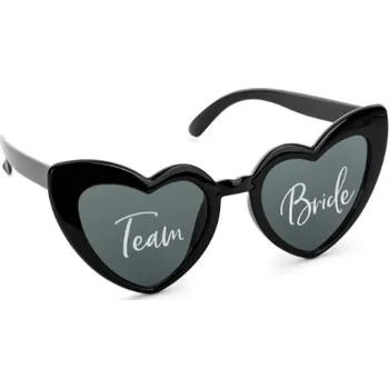 Brýle srdíčka Team Bride černé