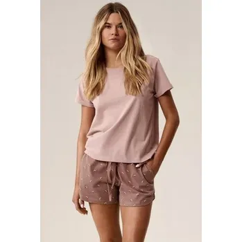 Dámské pyžamo Dámské pyžamo Atlantic NLP-502E - bavlna Starorůžová 2XL