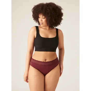 Menstruační kalhotky Menstruační kalhotky Modibodi Sensual Hi-Waist Bikini Heavy-Overnight Merlot Red (MODI4040MR) XXL
