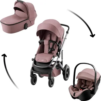 Kočárek BRITAX RÖMER Set kočárek Smile 5Z + hluboká korba + autosedačka Baby-Safe PRO Dusty Rose