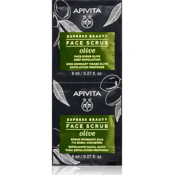 Elektrický čistič pleti Apivita Express Beauty Exfoliating Face Scrub Olive intenzivní čisticí peeling na obličej 2 x 8 ml