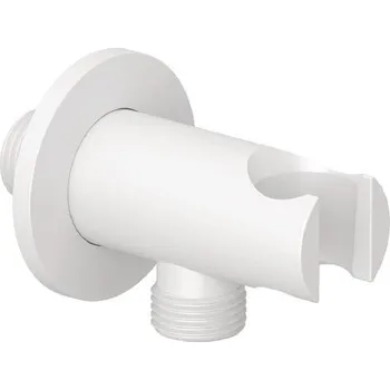 Sprchový držák Kludi A-Qa - Sprchové kolínko s držákem, matná bílá 6556753-00