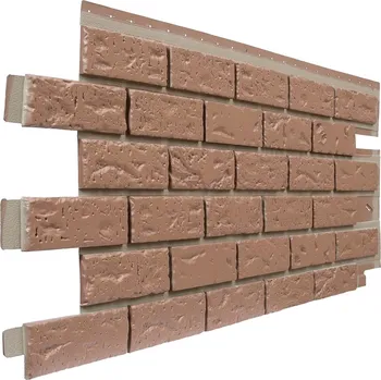 Stavební materiál Fasádní obkladový panel Novik Hand Laid Brick odstín Red Blend