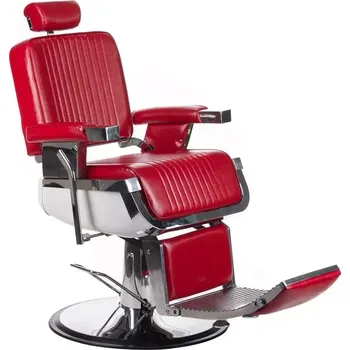 Kadeřnické křeslo Barber křeslo LUMBER BH-31823 - červené