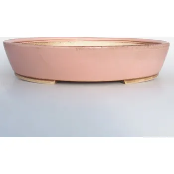 Květináč Keramická bonsai miska 31,5 x 28,5 x 6,5 cm růžová