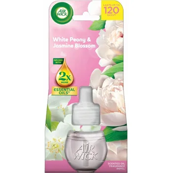Osvěžovač vzduchu Air Wick Essential Oils White Peony & Jasmine Blossom - Pivoňka a jasmínový květ elektrický osvěžovač náhradní náplň 19 ml
