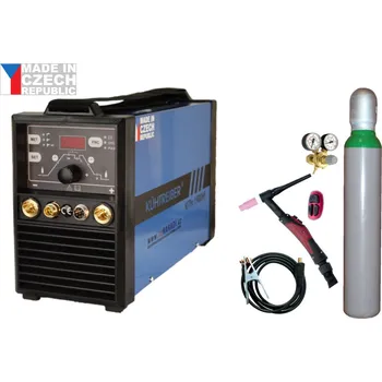 Svářečka Kühtreiber KITin 1900HF + zem + TIG hořák U/D + ventil + lahev