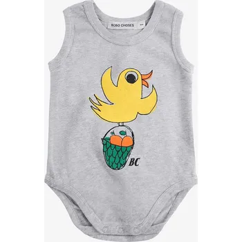 Kojenecký body Bavlněné kojenecké body Bobo Choses Flying Oranges 126AB005 šedá 90X, vel. 92