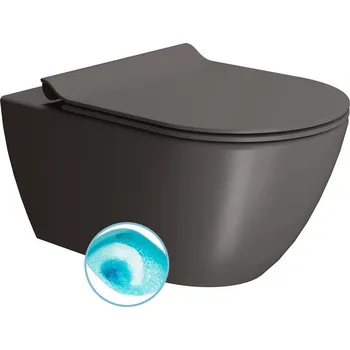 Klozet GSI PURA závěsná WC mísa, Swirlflush, 36x55cm, bistro dual-mat, 881516