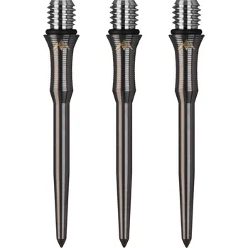 Příslušenství pro šipky Mission Kovové hroty - Titan Edge - Shark - Black - 34 mm