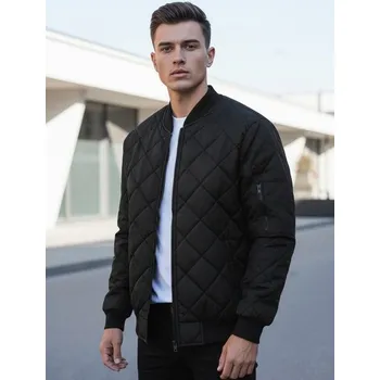 Pánská casual bunda Buďchlap Moderní černá pánská bomber bunda