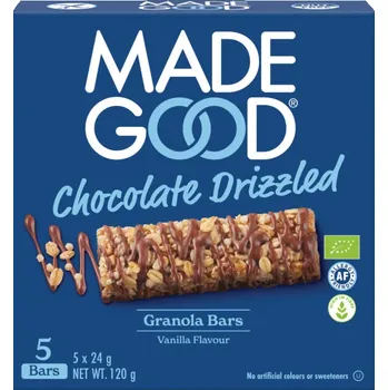 MadeGood Müsli tyčinky vanilkové s čokoládou 120 g bio