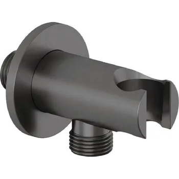 Sprchový držák Kludi A-Qa - Sprchové kolínko s držákem, broušený Gunmetal 65567N2-00