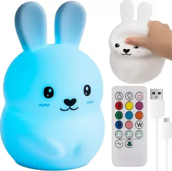 Lampička Dětská LED noční lampička RGB – Králík LED