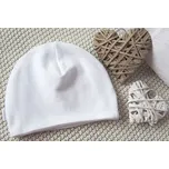 AMÁLKA Dvojitá bavlněná čepička s elastanem, bílá Velikost: 80-86